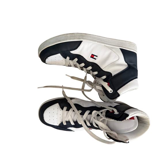 Tommy Hilfiger high top sneakers shoes mens sz 8.5 red,white,blue - Picture 9 of 12